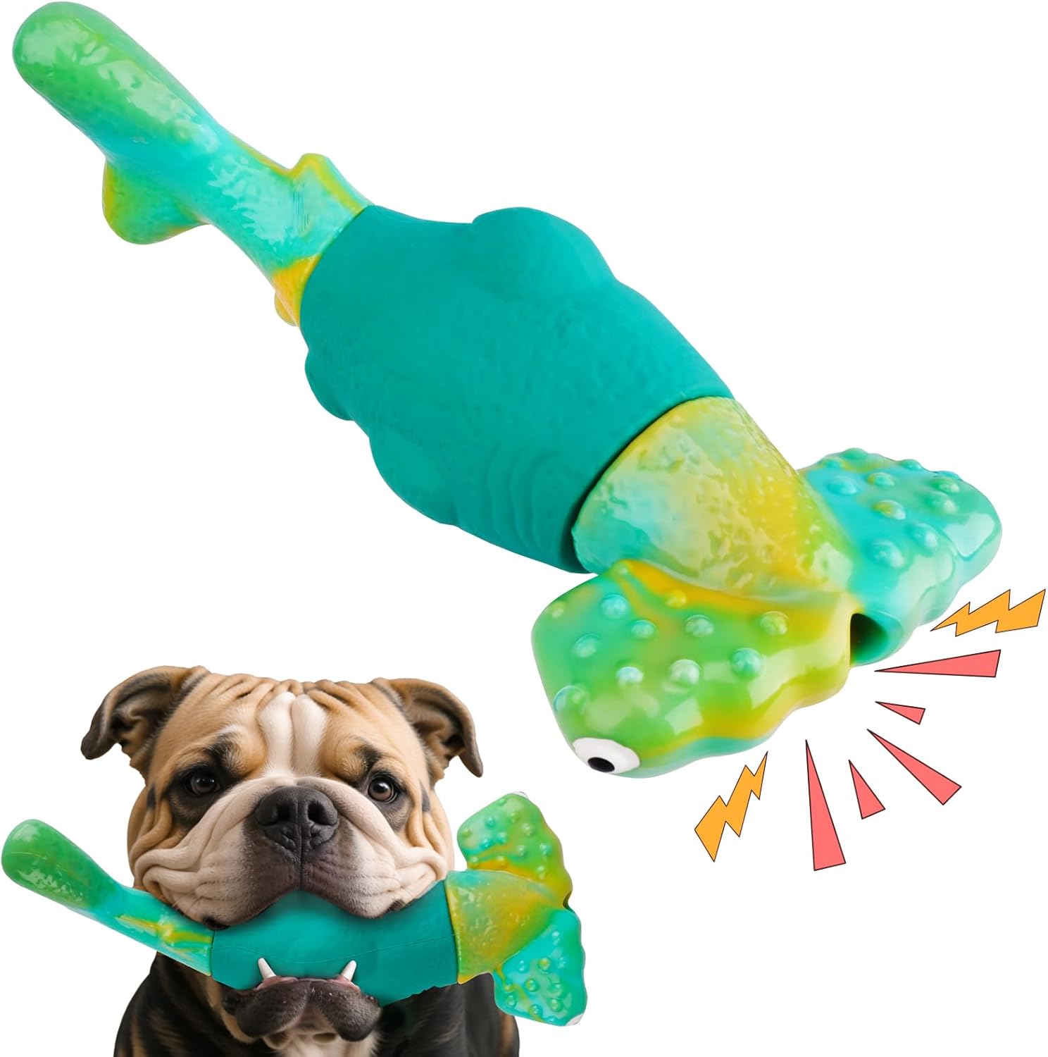 Dog Toys for Aggressive Chewers, Interactive Dog Chew Toys for Large Dogs, Indes...
