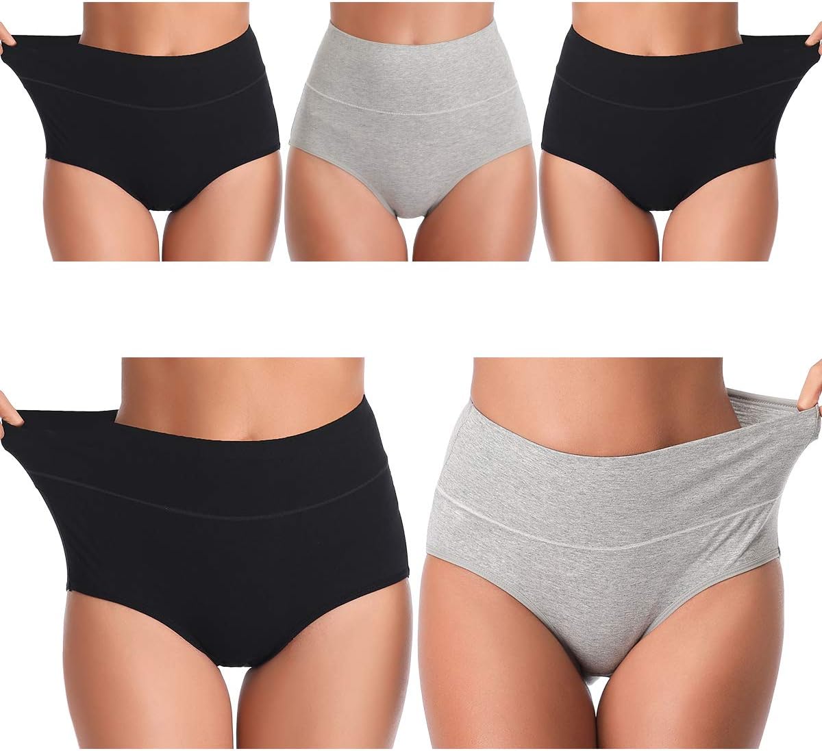 UMMISS Womens Underwear,Cotton High Waist Underwear for Women Full Coverage Soft...