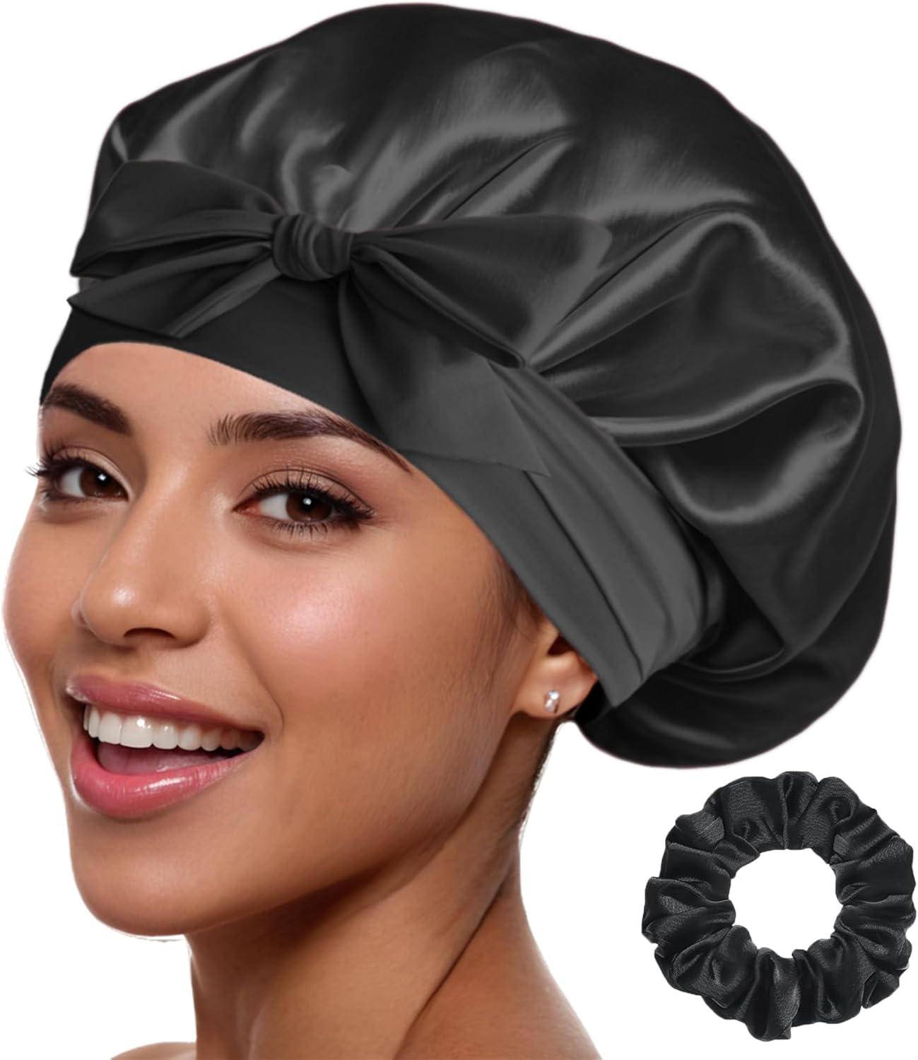 Golden Star Beauty Silk Bonnet Sleeping Cap For Women, Made of Real 100% Mulberr...