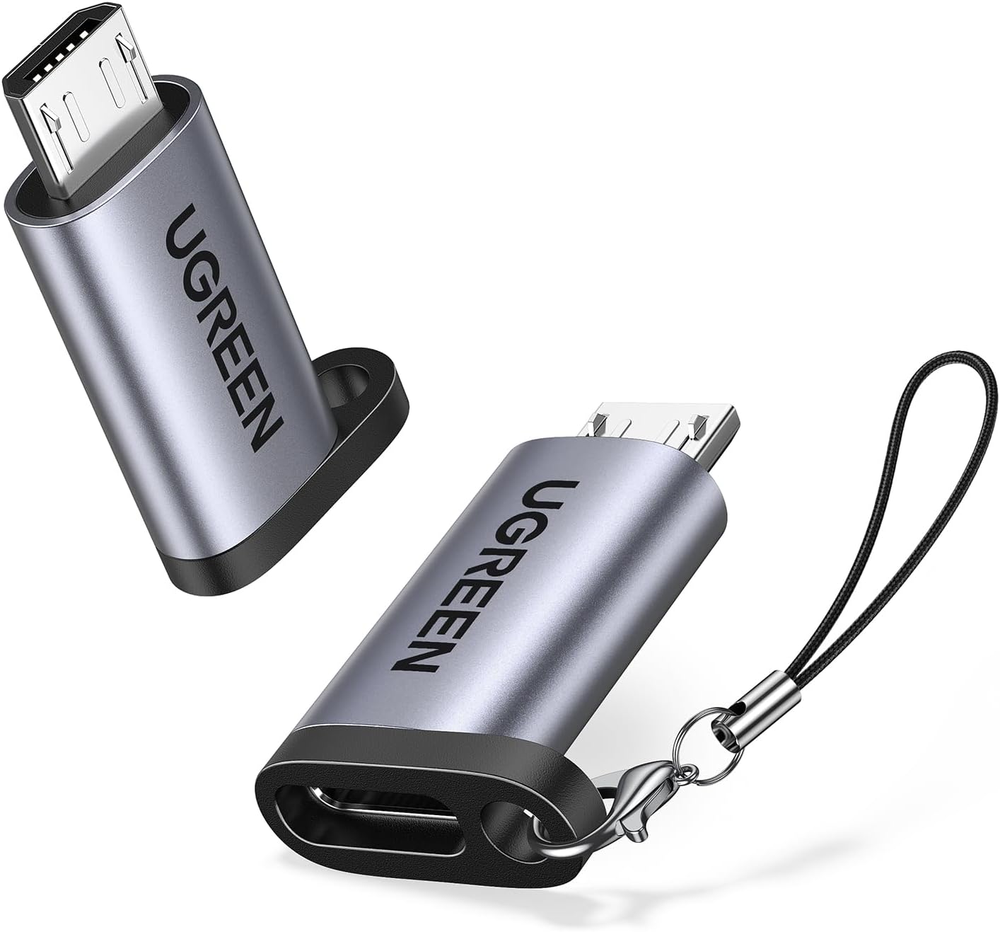 UGREEN Micro USB to USB C Adapter 2 Pack Type C Female to Micro B Male Converter...
