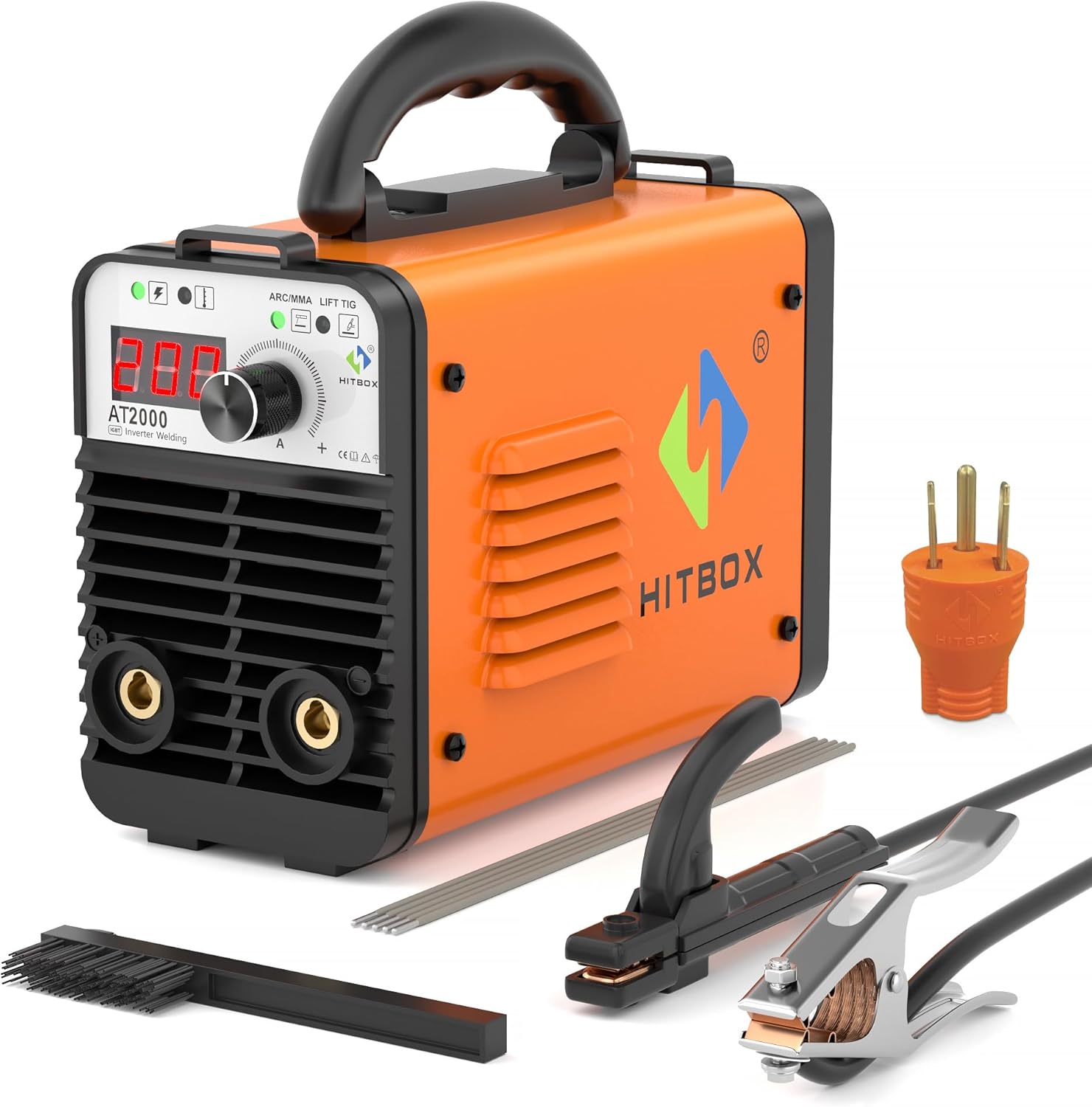 HITBOX Stick Welder,110V/220V Dual Voltage 2 IN 1 ARC MMA Lift Tig140A Welding M...