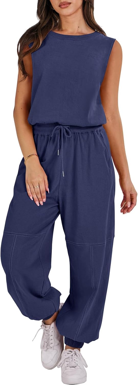 ANRABESS Jumpsuits for Women Casual Summer Sleeveless 2025 Romper One Piece Outf...