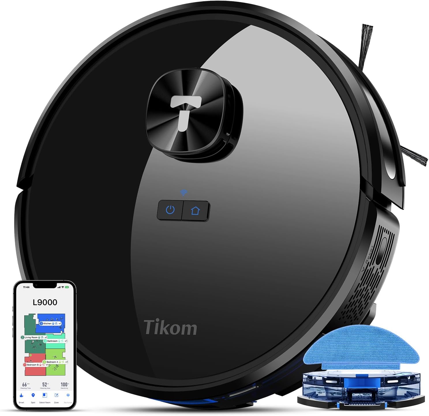 Tikom Robot Vacuum and Mop Combo with LiDAR Navigation, L9000 Robotic Vacuum Cle...