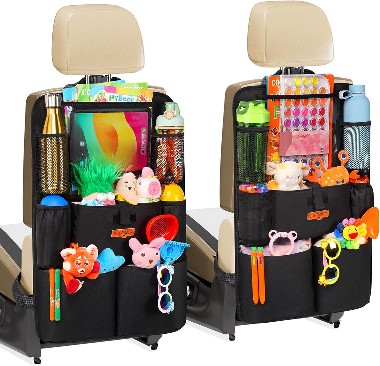 SURDOCA Car Organiser Car Seat Organiser - 4th Generation Enhanced Car Organiser...