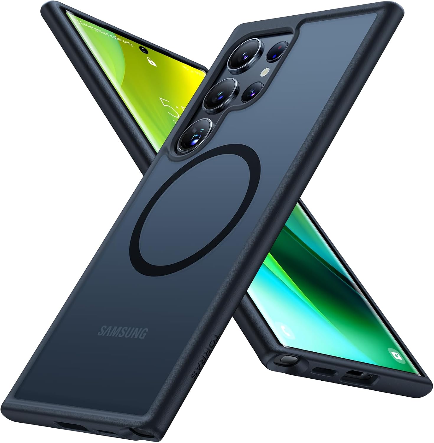 TORRAS for Samsung Galaxy Triple Camera Series [Durable Titanium Stand] [20W Wir...
