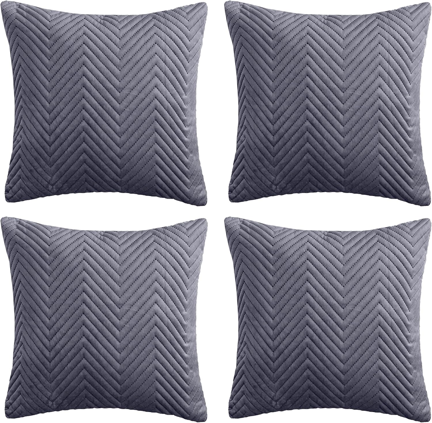 Hafaa Cushions with Covers Included 45 x 45 Cm Set of 8 (4 Grey Cushion Covers,...