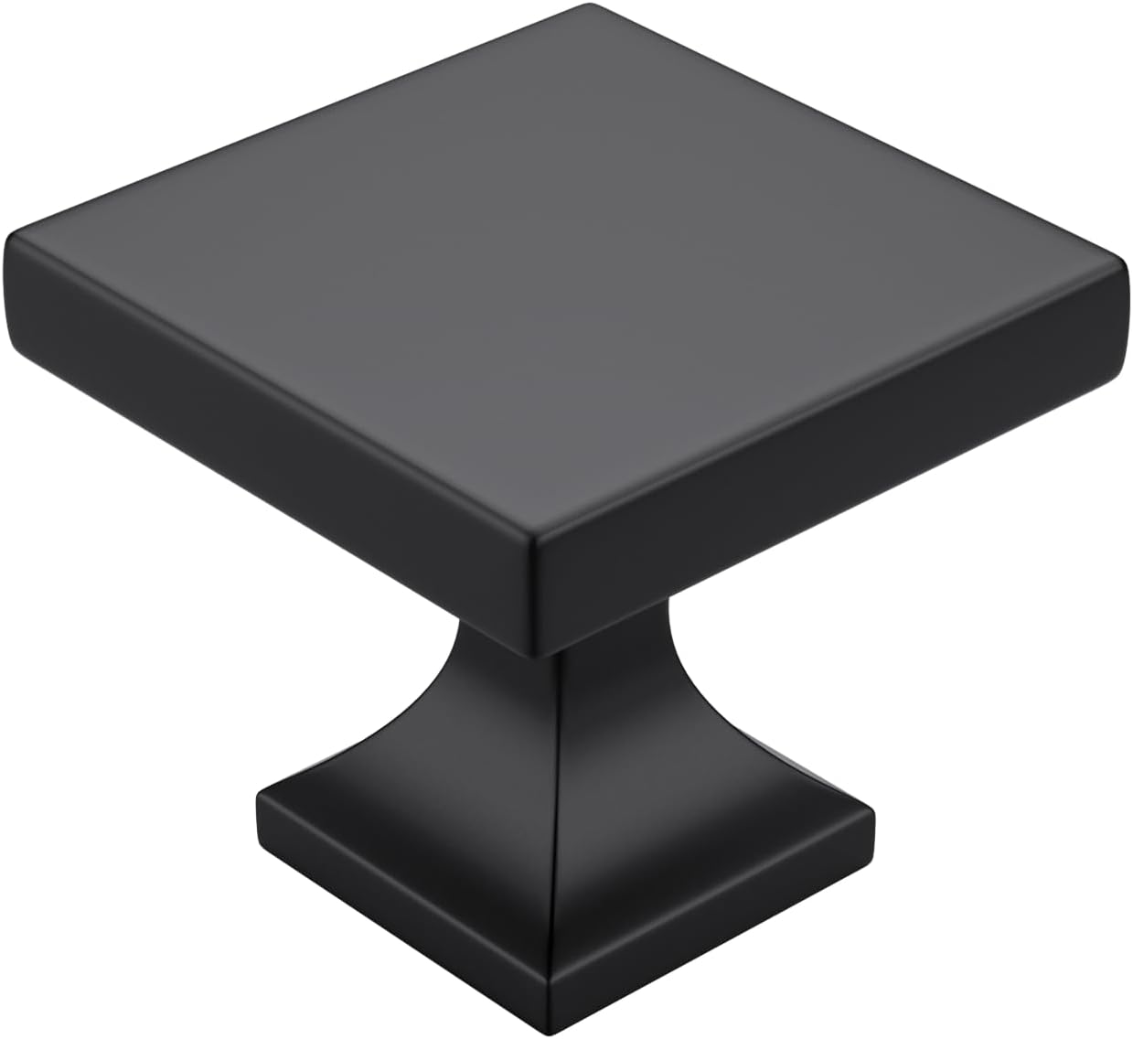 goldenwarm 20Pack Black Cabinet Knobs Matte Square Drawer Knobs Black Cabinet Ha...
