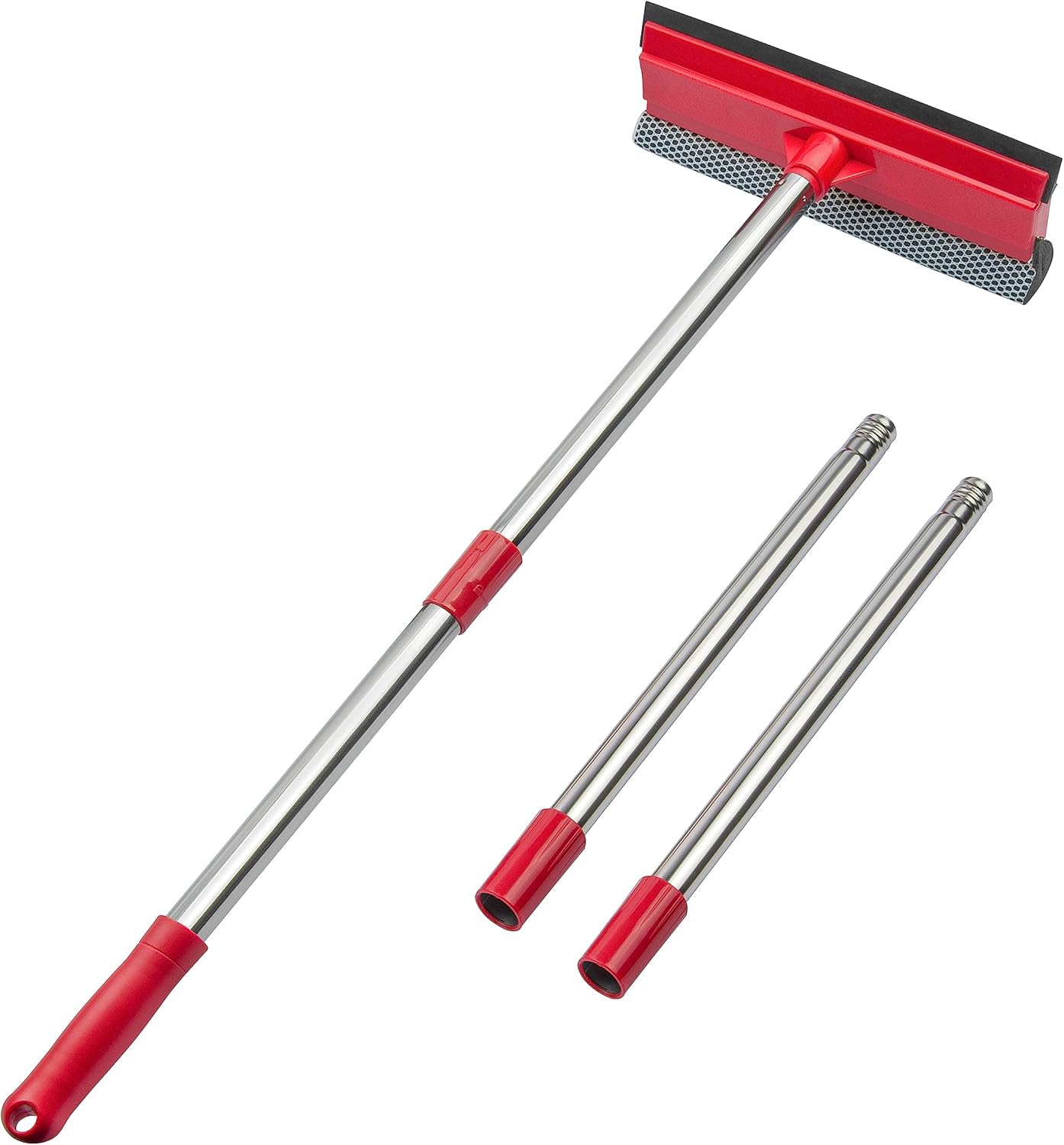 DSV Standard Window Squeegee, 2-in-1 Window Cleaner with 55" Extension Poles, Wi...