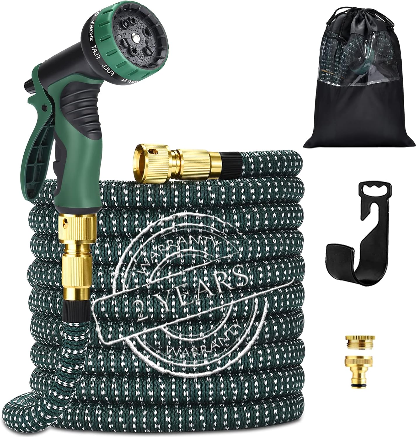Hose Pipe 75FT Flexible Expandable Garden Hose with 9 Function Hose Pipe Spray G...