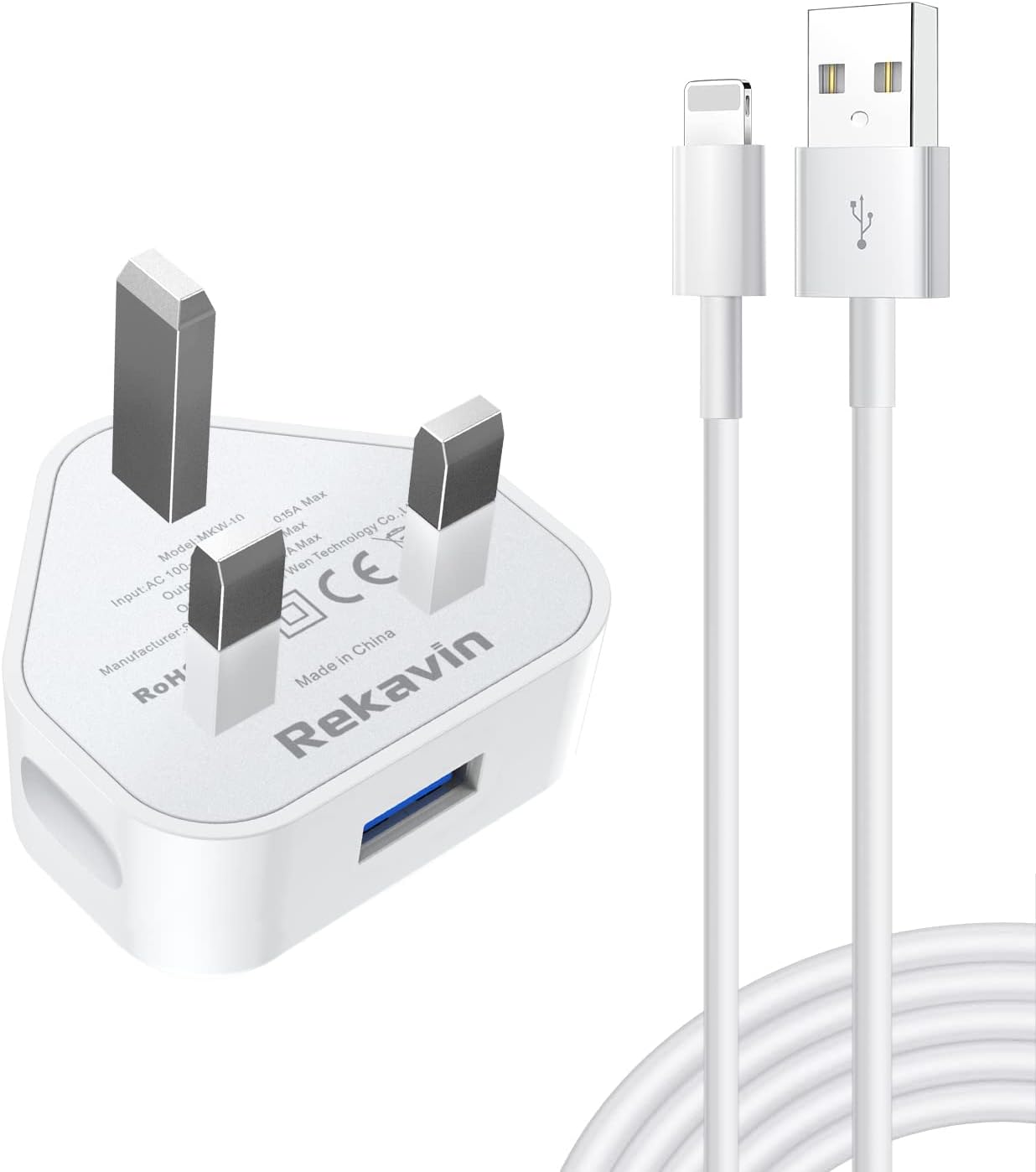 iPhone Charger Plug and Cable,Old Apple iPad Charger Cable and Plug with Lightni...