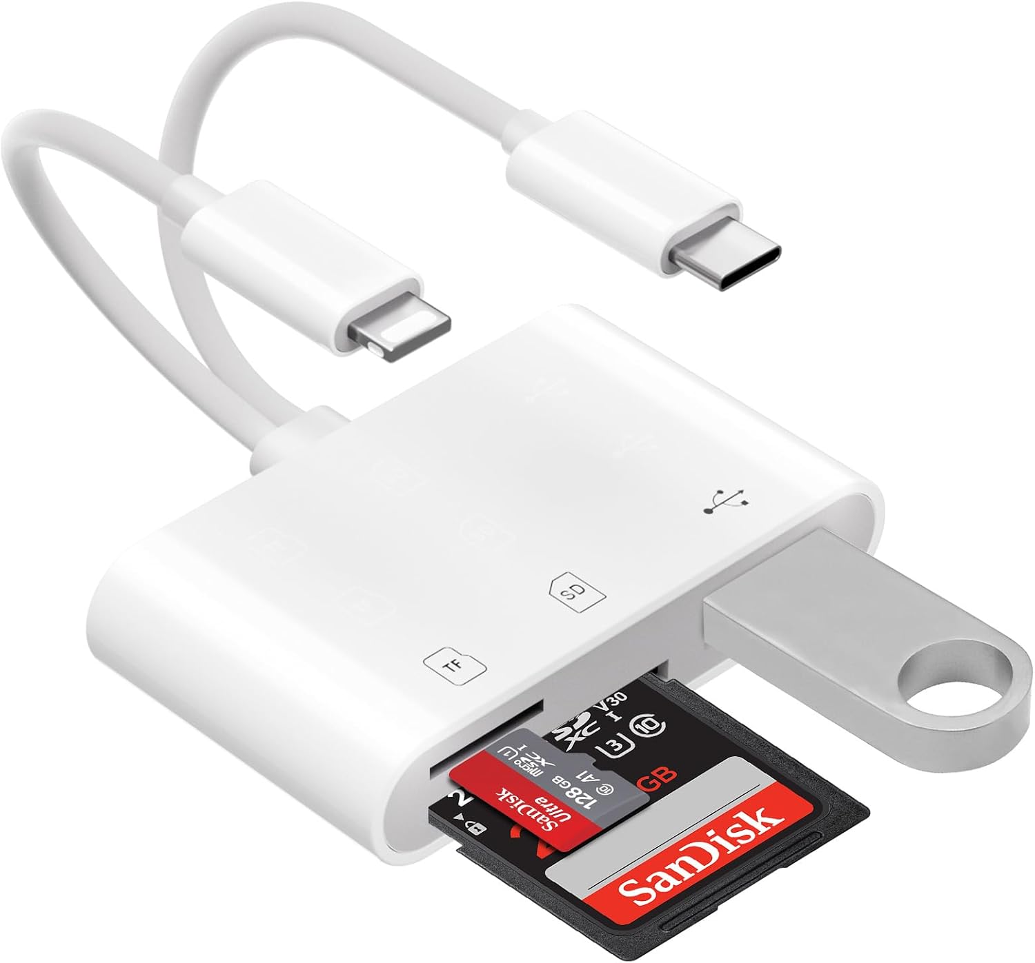 Loydia SD Card Reader for iPhone, 3-in-2 USB C SD Card Reader, Micro SD to Type...