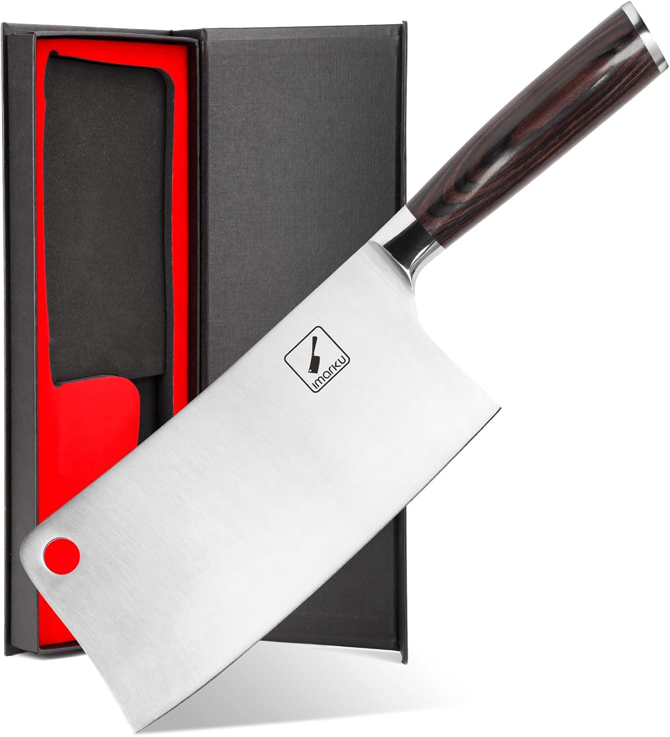 imarku Cleaver Knife 7 Inch Meat Cleaver - SUS440A Japan High Carbon Stainless S...