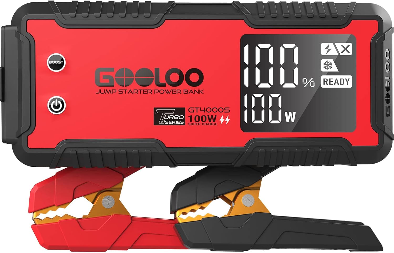 GOOLOO GT4000S Jump Starter 4000 Amp Car Starter 100W Two-Way Fast-Charging Port...