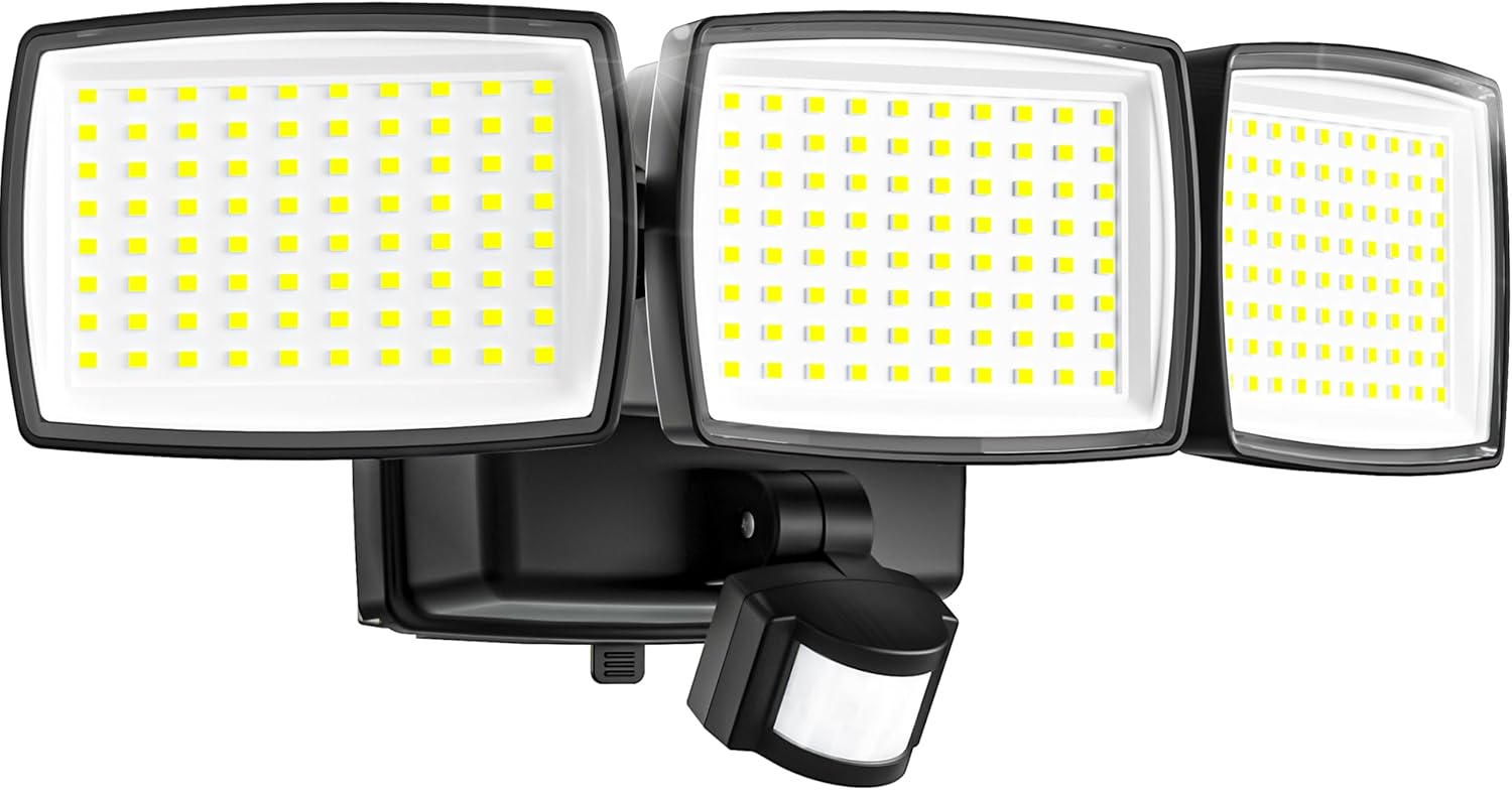 AIXPI Battery Powered Outdoor Lights, 240 Led Security Lights Outdoor Motion Sen...