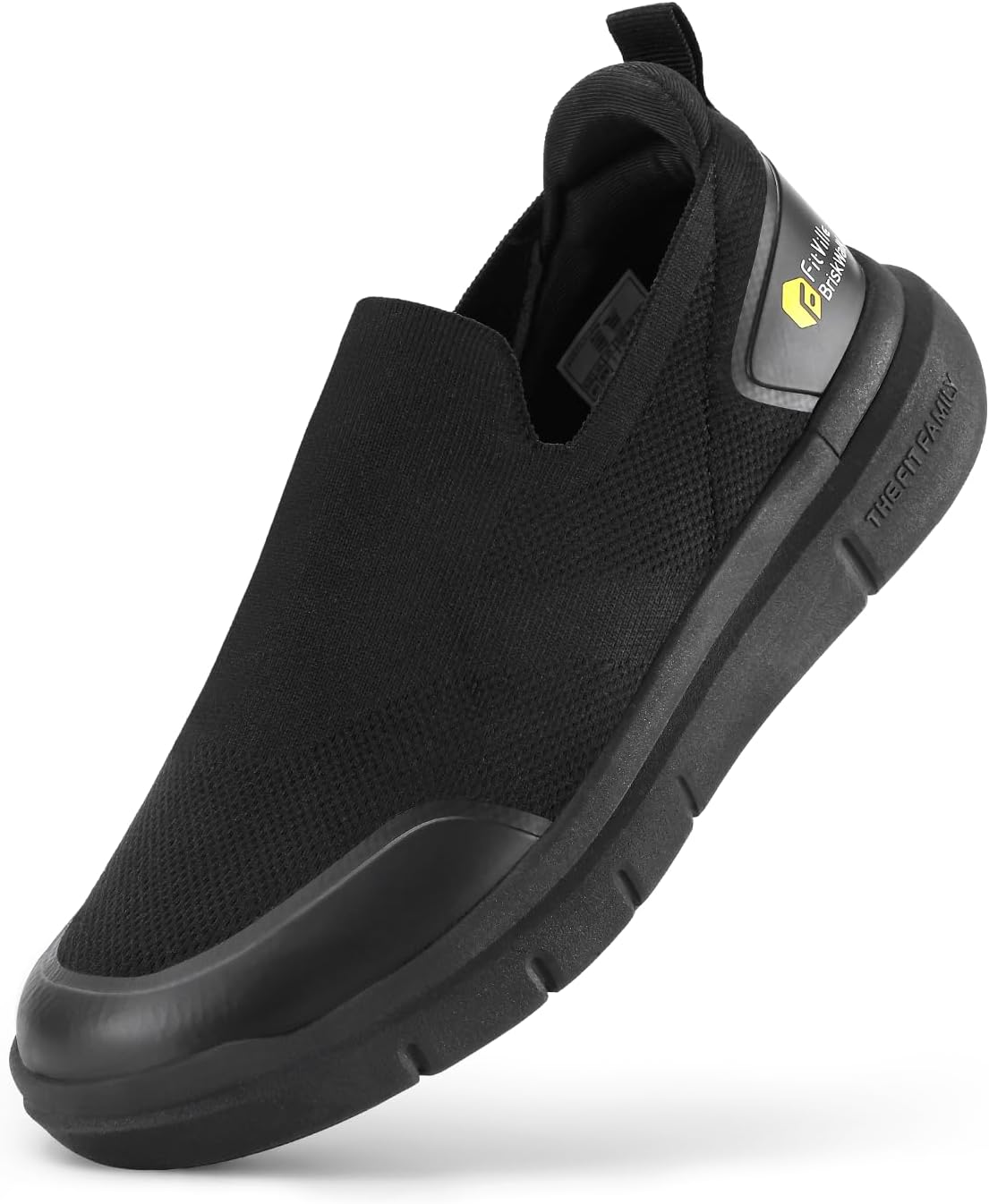 FitVille Mens Casual Slip On Trainers Extra Wide Fit Loafers Breathable Sneaker...