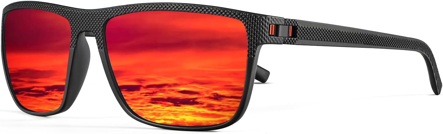 HENGOSEN Sunglasses Mens Polarised, Classic Vintage Sun Glasses, Lightweight Fra...