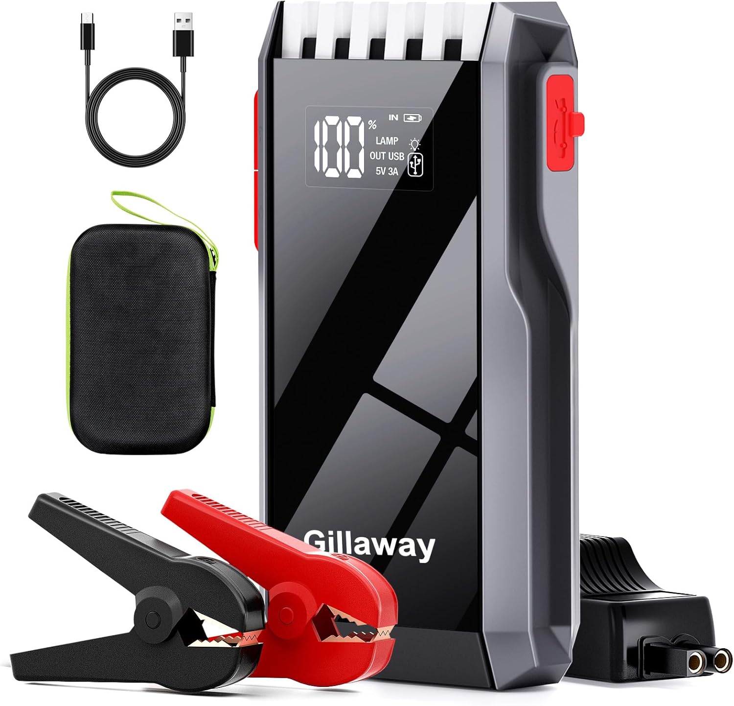012 Jump Starter Battery Pack, 4000A Peak Car Battery Charger Jump Starter for U...
