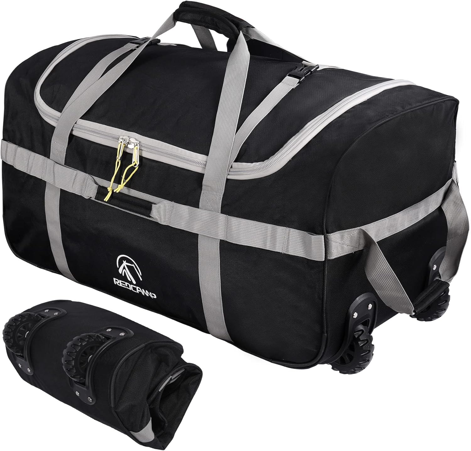 REDCAMP 85L/120L/140L Foldable Duffle Bag with Wheels, Large Travel Duffel Bag 1...