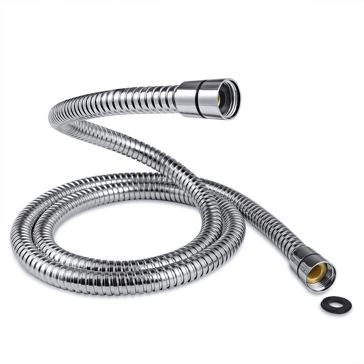 Shower Hose 1.75m - SAMODRA 10mm Large Bore Stainless Steel Shower Hose Replacem...