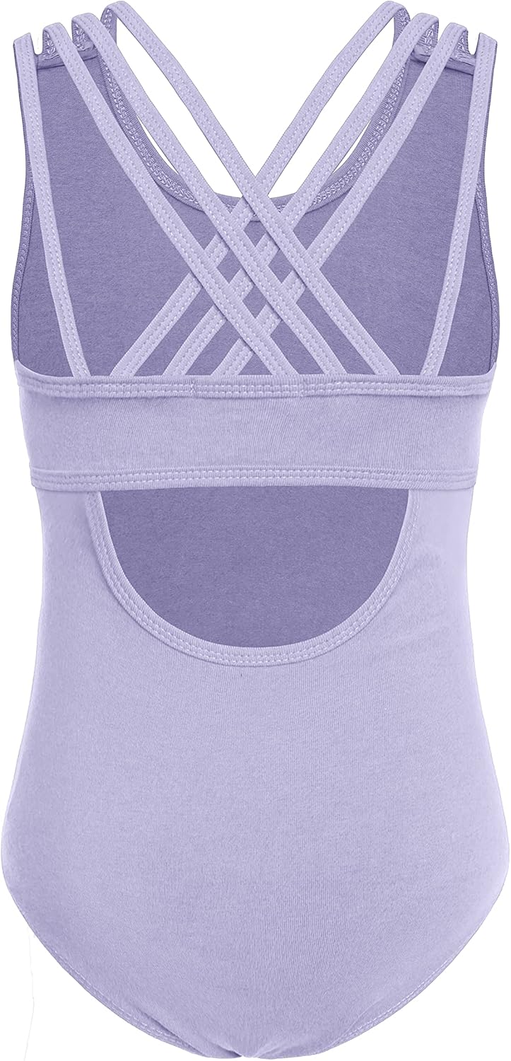 Arshiner Girls Ballet Leotards Dance Gymnastic Outfits Crisscross Straps Sleevel...