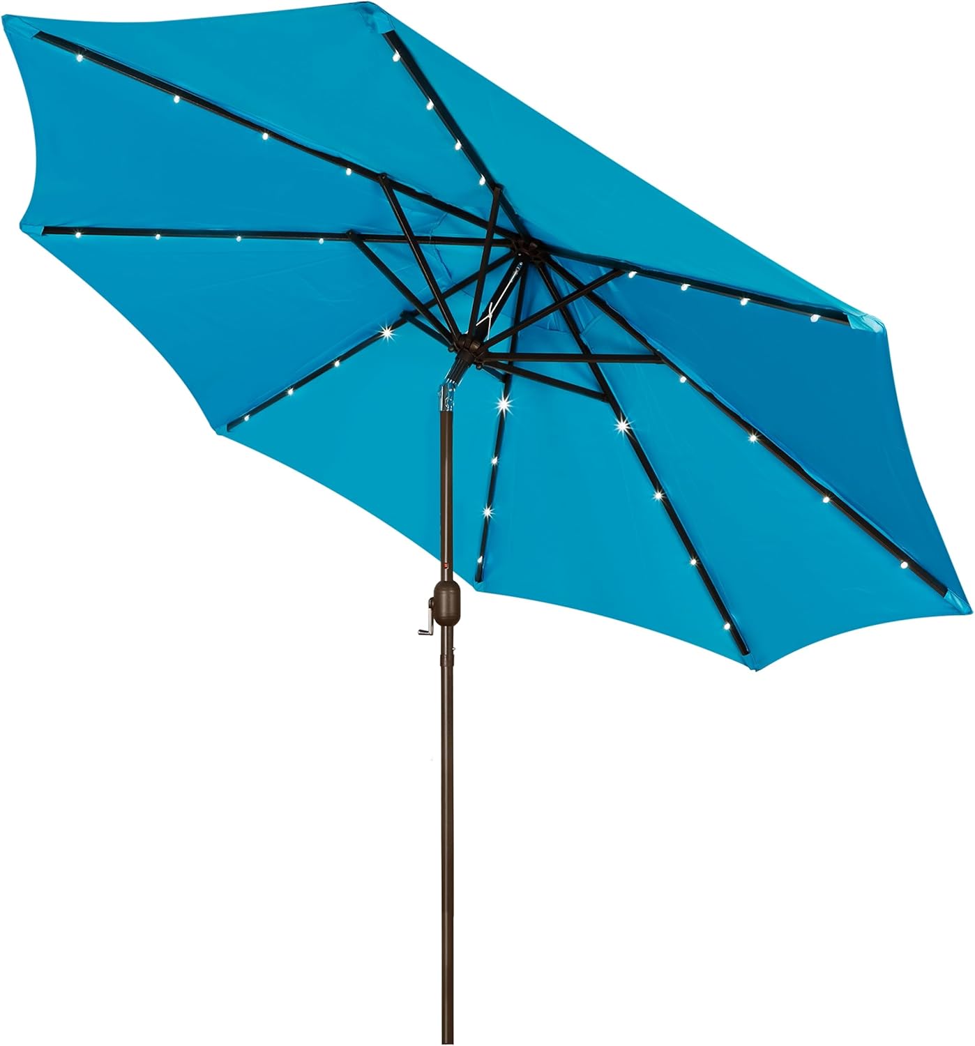 Blissun 9 ft Solar Umbrella, 32 LED Lighted Patio Umbrella, Table Market Umbrell...