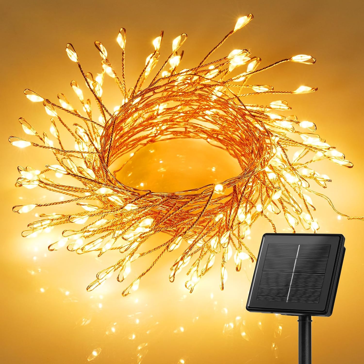 Brightown Solar String Lights for Outside, 19.6Ft 240 LED Solar String Lights Ou...
