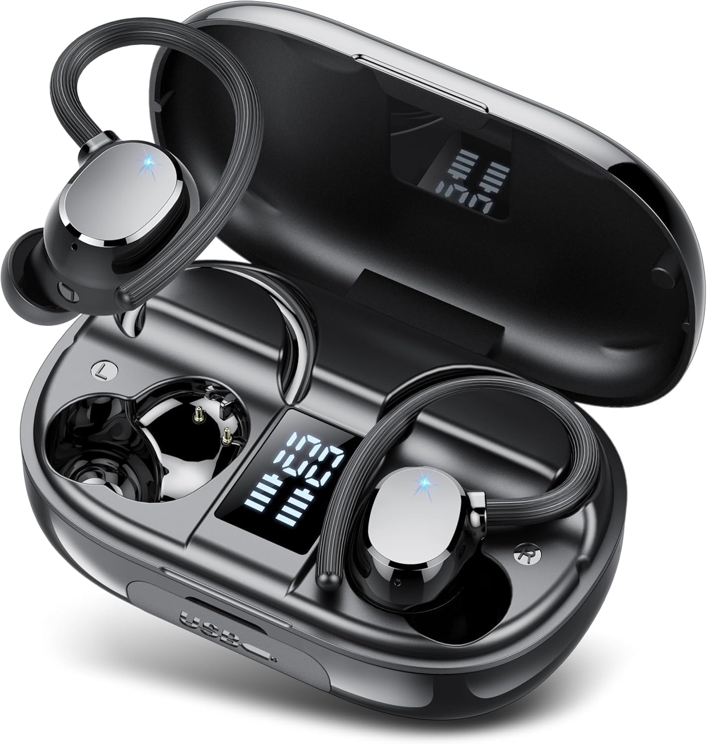 Wireless Earbuds, Bluetooth 5.3 Headphones Sport with 4 ENC Noise Cancelling Mic...