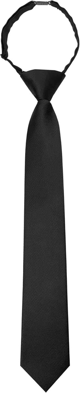JEMYGINS Solid Color Boys Tie Pre-tied Adjustable Kids Necktie for Age 8-12 Wedd...