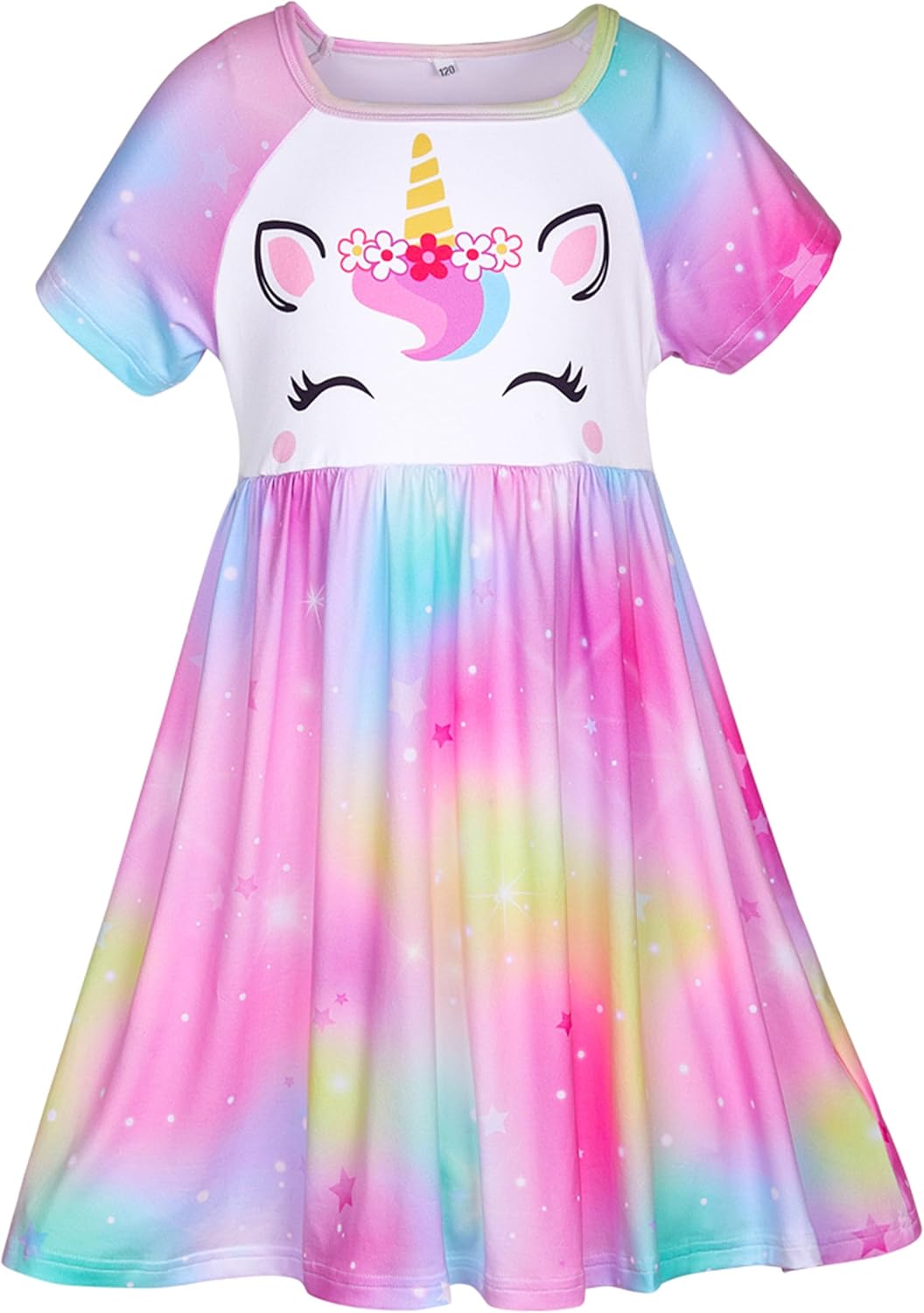 ICOSY Girls Nightgowns Unicorn Dress Pajamas for Toddler Girls Princess Nightgow...