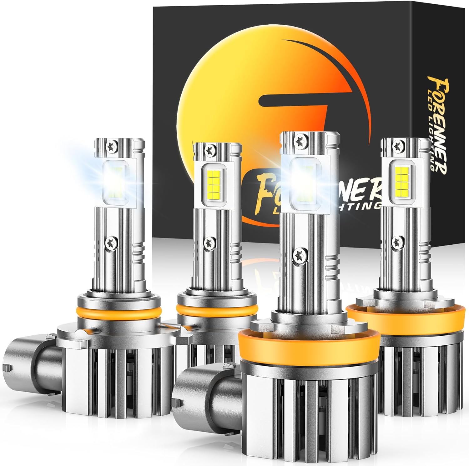 forenner H11 9005 Fog Light Bulb Combo, 50000LM Brightness 800% Brighter, 1:1 Si...