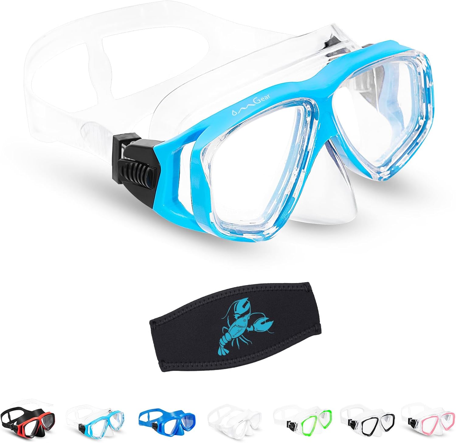 Goggles Kids Swimming Silicone Swim Mask Snorkeling Gear for Kids Tempered Glass...