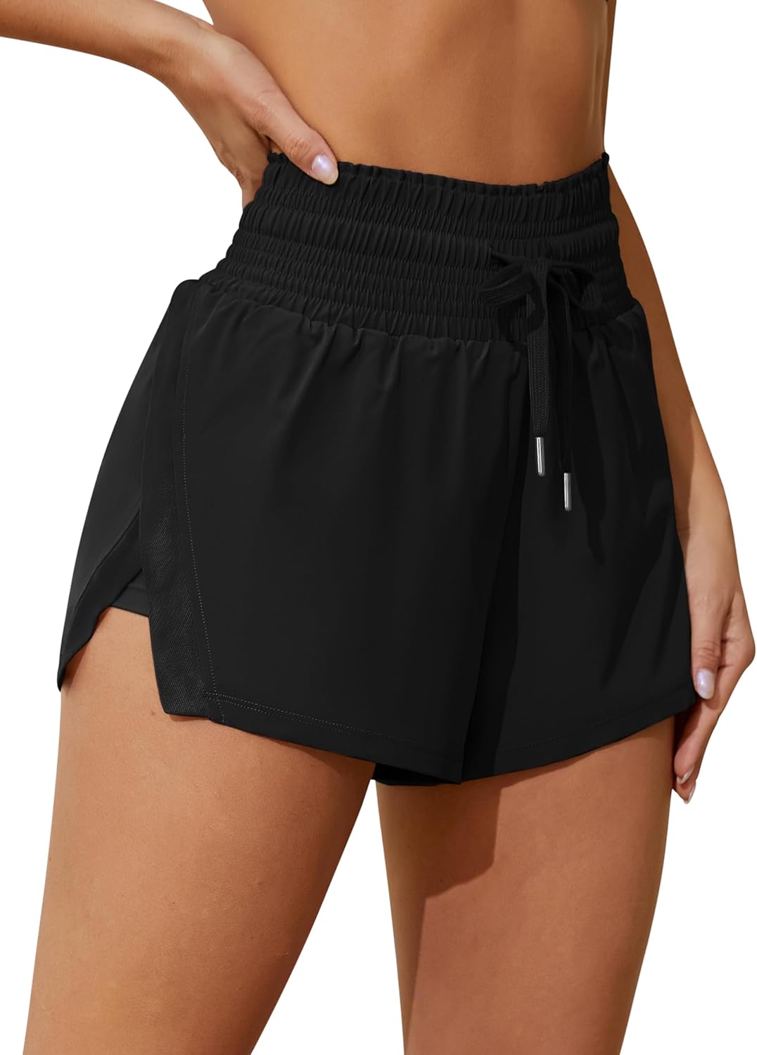 ATTRACO Women's Swim Shorts with Pockets High Waisted Bathing Suit Swim Bottoms