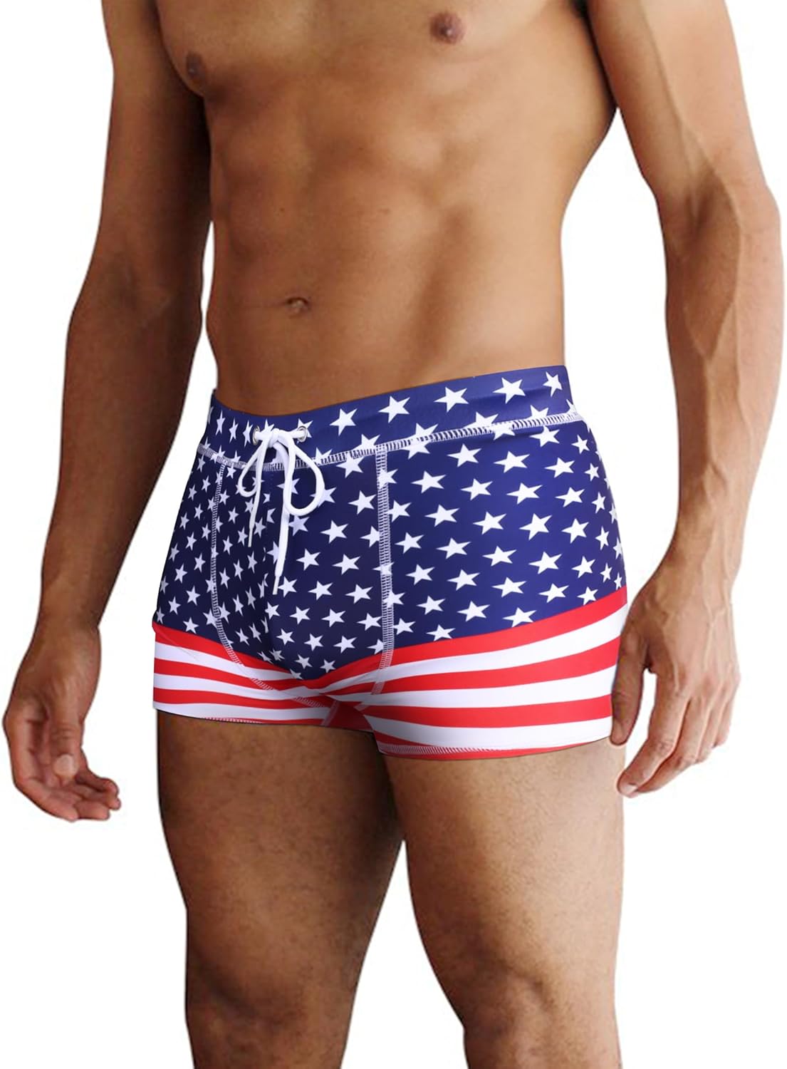 COOFANDY Men's Square Leg Swim Briefs Printed Swimsuit Athletic Swimwear Bathing...