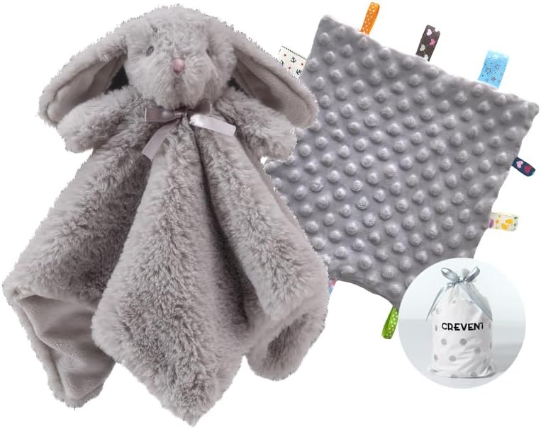 CREVENT Soft Plush Animal Face Security Blankets for Boys and Girls, Great Gifts...