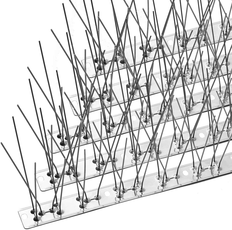 OFFO Bird Spikes with Stainless Steel Base, Durable Bird Spikes Arrow Pigeon Spi...