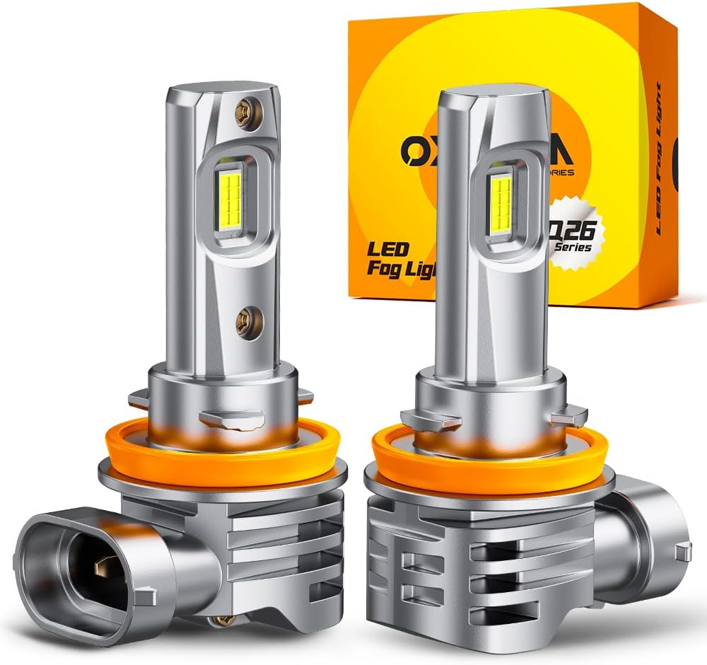 OXILAM H11 Fog Light Bulb, 400% Brightness, 6500K Cool White, 1:1 Size, Fanless...
