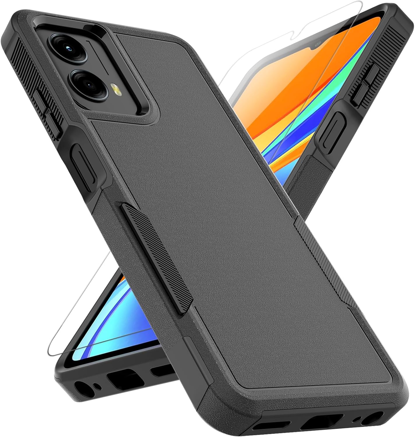 for Motorola Moto G 5G 2024 Case: Dual Layer Protective Heavy Duty Cell Phone Co...