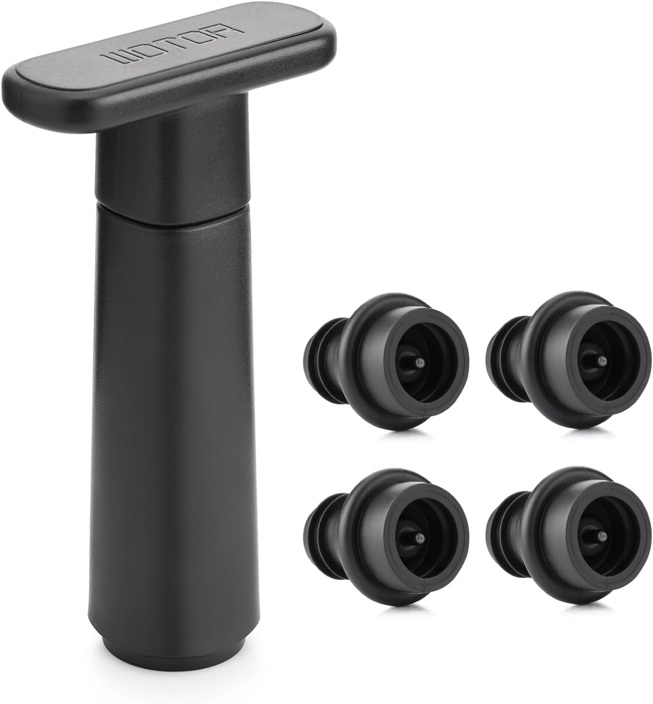 Wine Saver Vacuum Pump with 4 Stoppers, Wine Stopper & Preserver, Reusable Bottl...