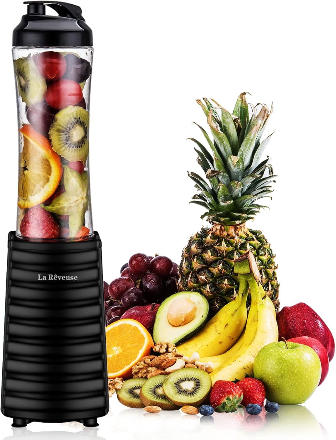 La Reveuse Smoothies Blender 300 Watt with 18 oz BPA-free Portable Travel Sports...