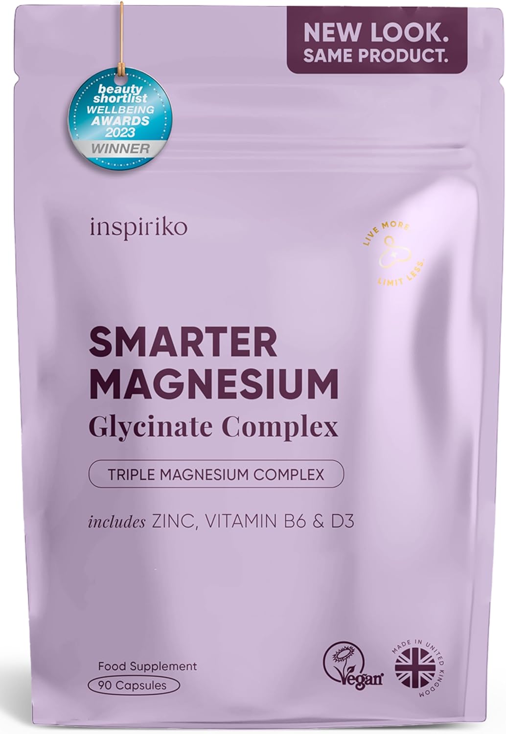 Inspiriko Magnesium Supplements for Women - 1600 mg Chelated Magnesium Complex w...