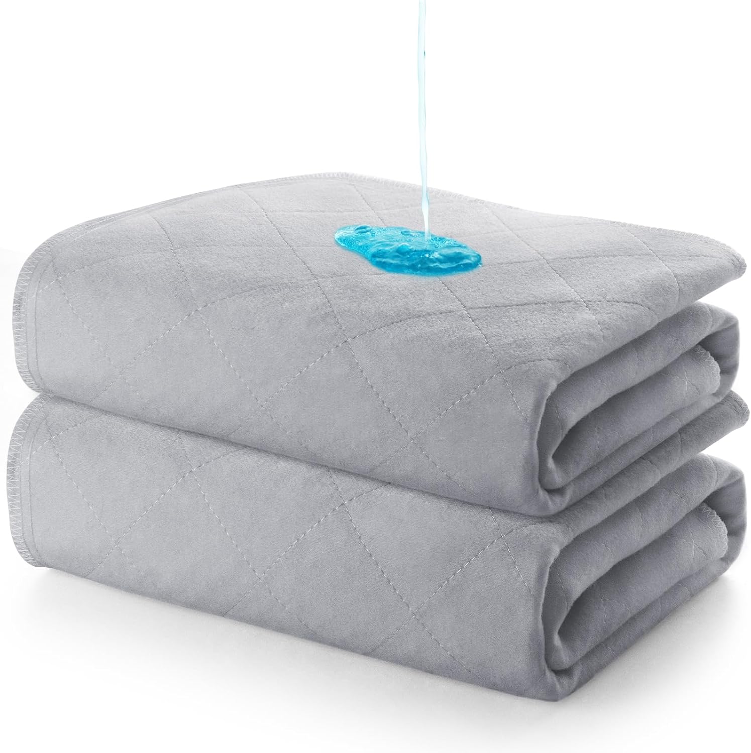 Bed Pads Washable Waterproof 2 Pack for Incontinence, Large 34 x 36 inch Absorbe...