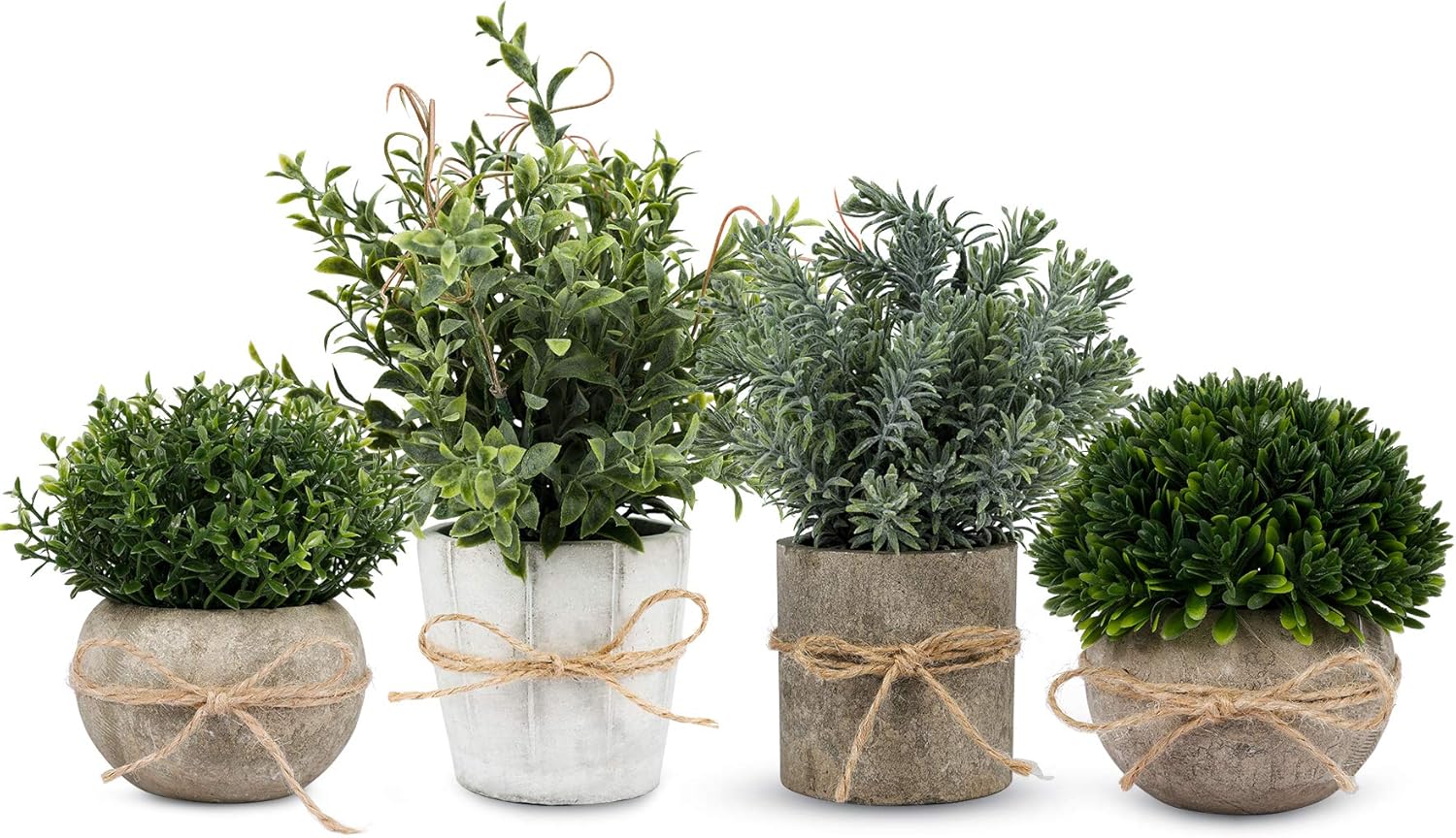 4 Pack Small Fake Plants, Artificial Plants Indoor for Home Decor, Small Faux Pl...
