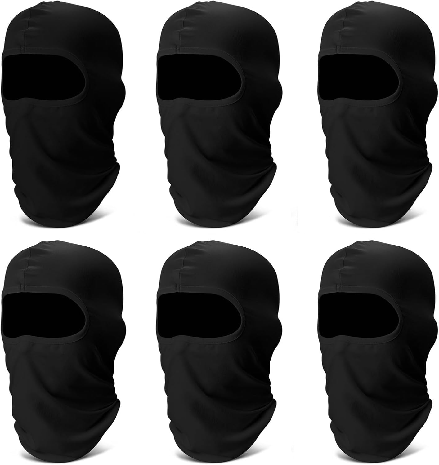6 Pack Balaclava Ski Face Mask: Cooling Neck Gaiter Full Head Mask Face Cover On...