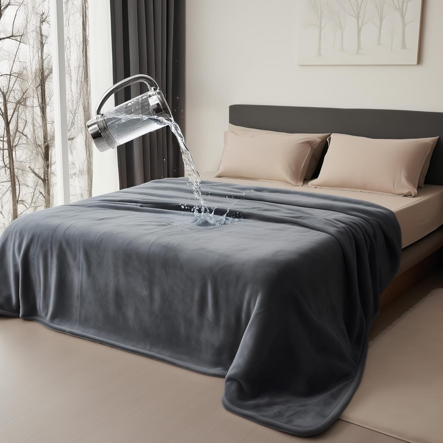 Bedding Aid Waterproof Reversible Blanket, Excellent Leakproof Protector Cover t...