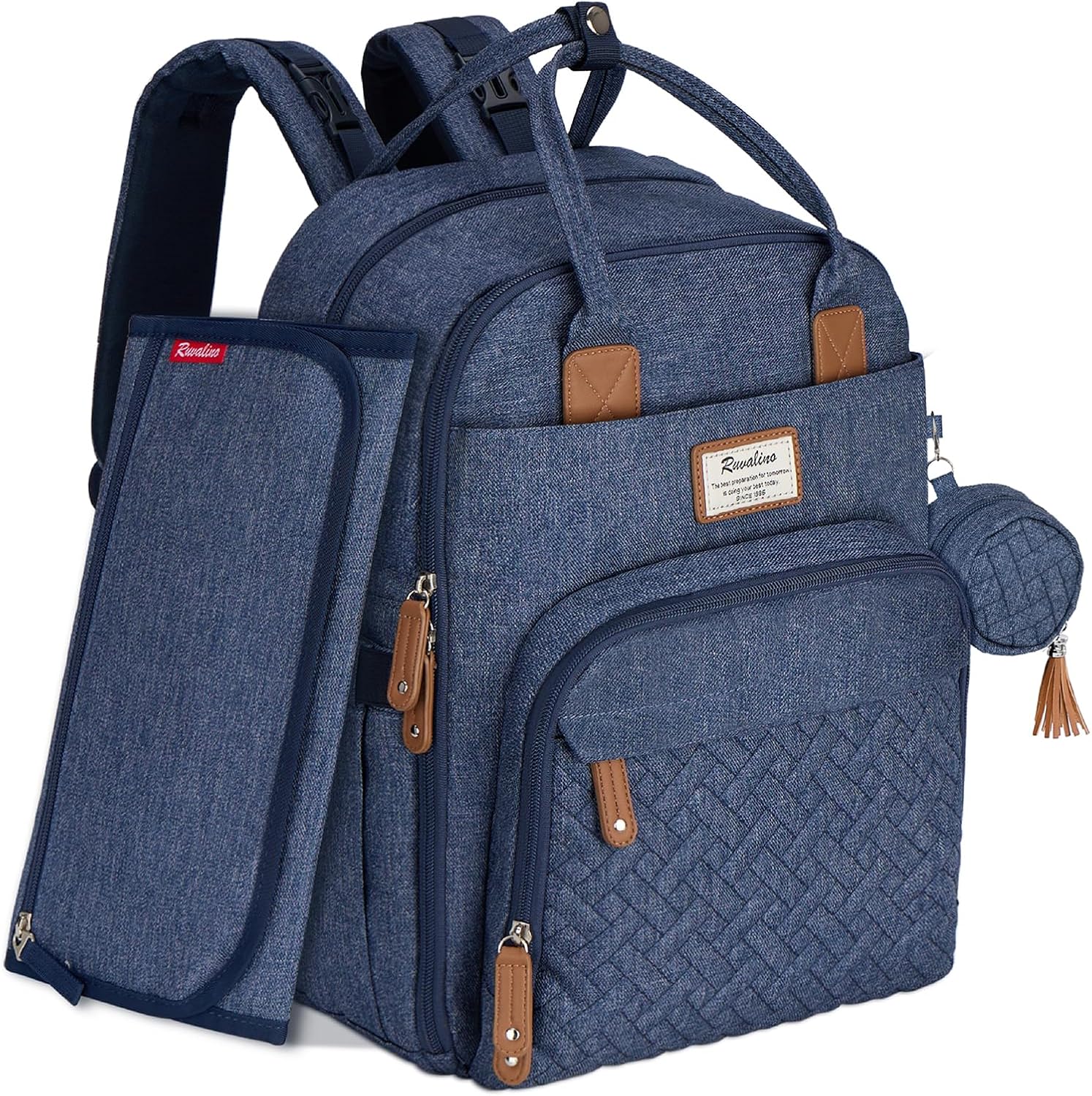 RUVALINO Baby Changing Bag Backpack, Neutral All-in-One Baby Bags for, Multifunc...
