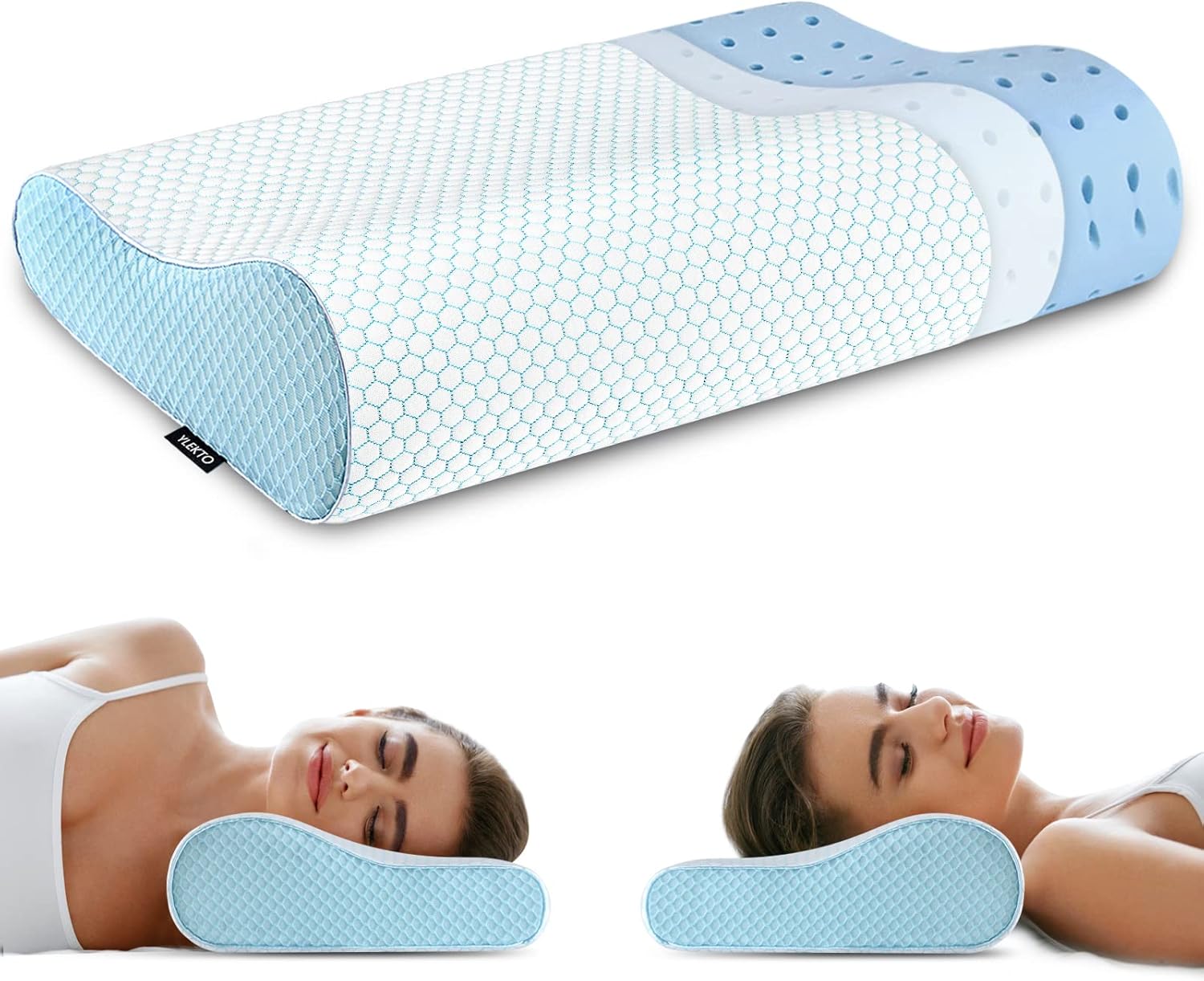 Memory Foam Pillows Neck Pillow Bed Pillow for Sleeping Ergonomic Cervical Pillo...