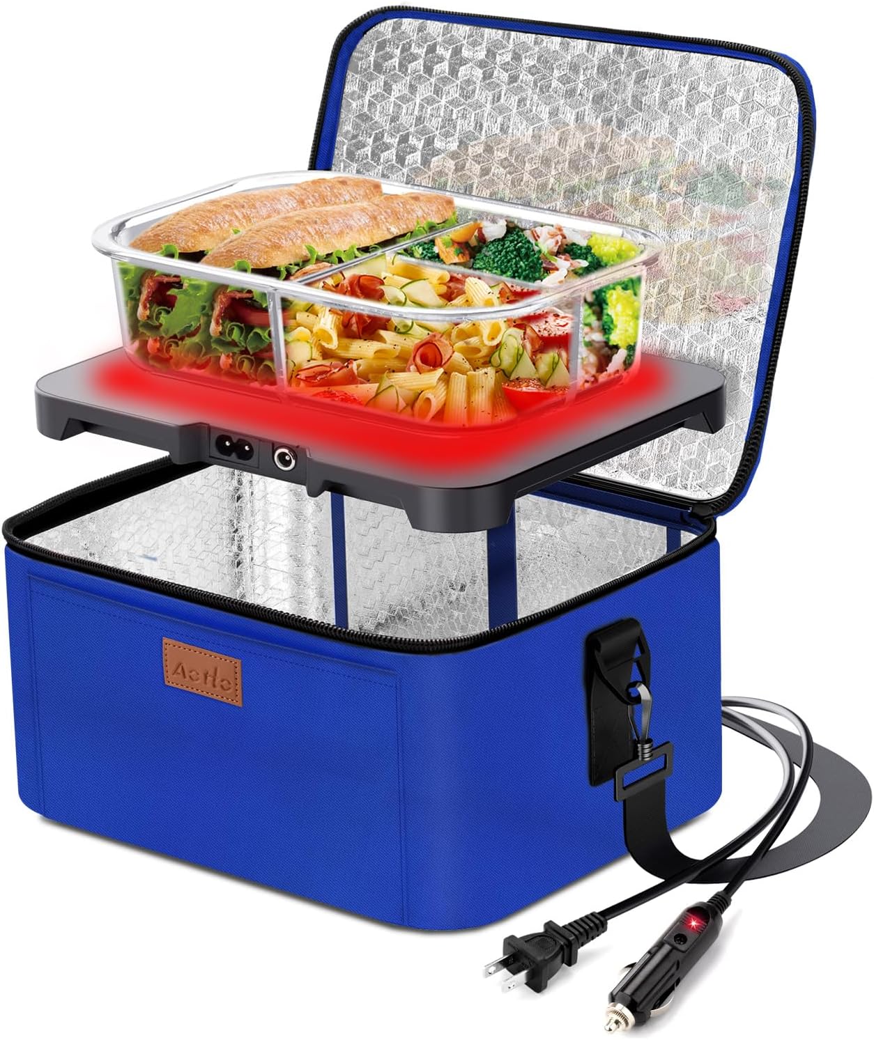 Aotto Portable Oven, Electric Lunch Box Food Heater - 12V/24V/110V 3-in-1 Car Fo...