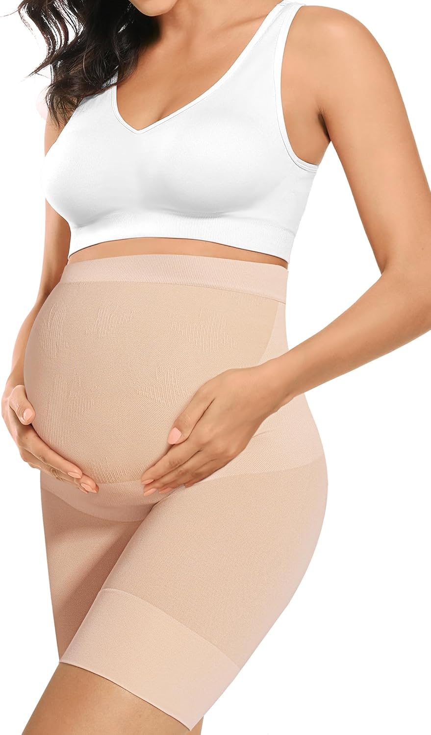 “Baby Bump” Premium Maternity Shapewear, High Waisted Mid-Thigh Pregnancy Underw...