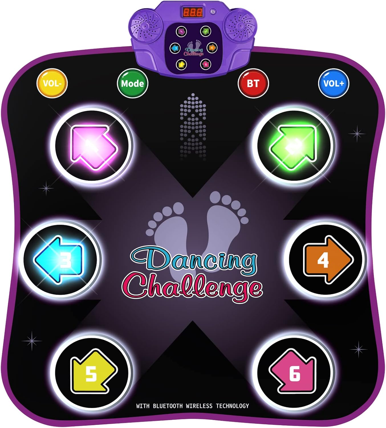 Flooyes Dance Mat Toys for 3-12 Year Old Kids, Electronic Dance Pad with Light-u...