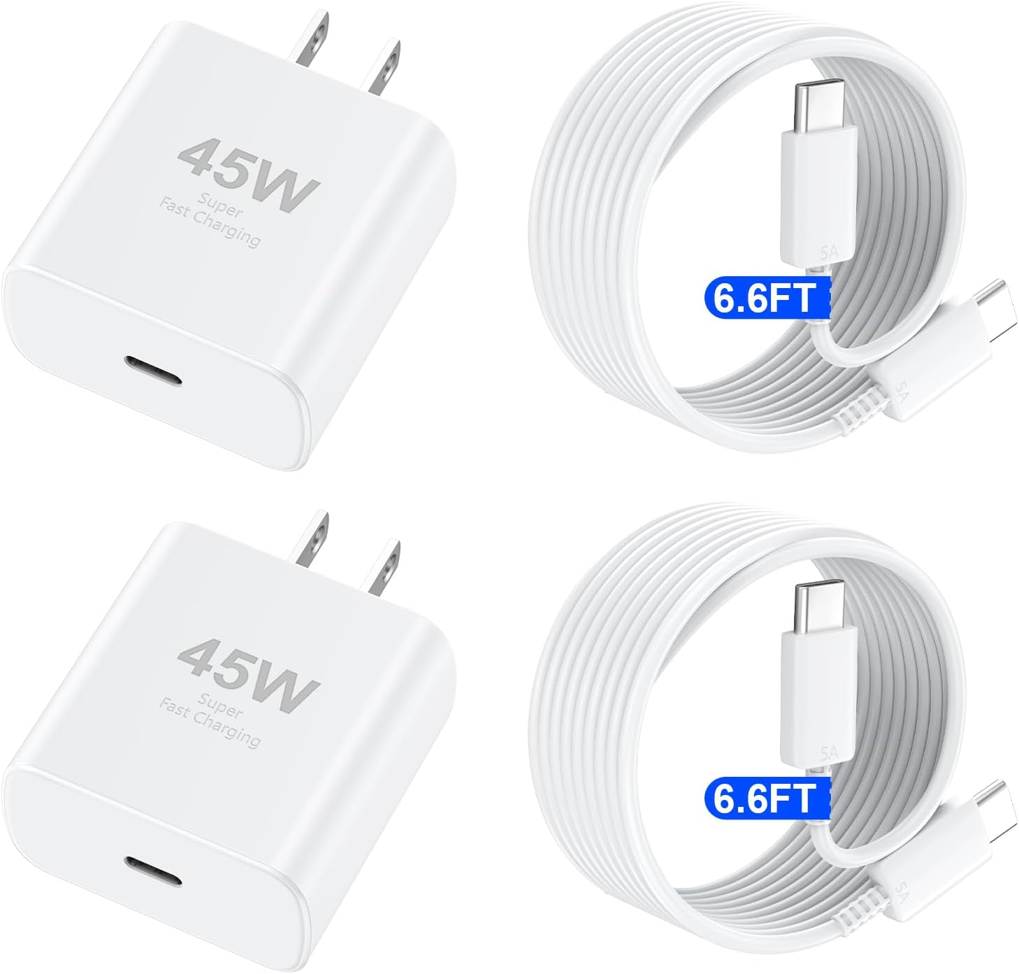 Phone 16 Pro Max Charger Fast Charging, 45W USB C Phone 16 Super Fast Charger Bl...